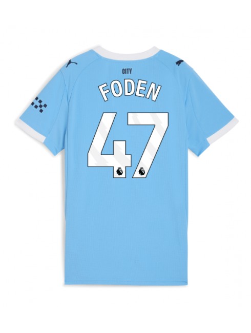 Manchester City Phil Foden #47 Replika Hemmakläder Dam 2025-26 Kortärmad Manchester City Phil Foden #47 Replika Hemmakläder Dam 2025-26 Kortärmad